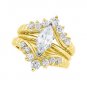 .50 CT TW Diamond 14k Yellow Gold Ring Guard / Enhancer