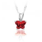 Childrens Sterling Silver Bfly® CZ Birthstone Pendant & Necklace with Box