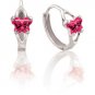 Bfly CZ Birthstone Hinged Earrings