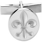 Fleur-de-Lis Cuff Links, Sterling Silver