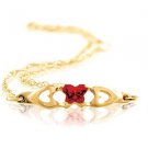 10K Gold Bfly CZ Birthstone Bracelet