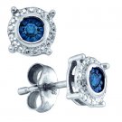 0.10CTW BLUE DIAMOND FASHION EARRINGS