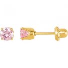 Pink CZ Piercing Earrings