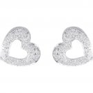 1/4 ct tw Diamond Heart Earrings