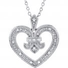.06 ct tw Diamond Heart Design 18" Necklace