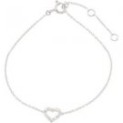 .06 ct tw Diamond Heart 7" Bracelet