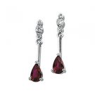 Genuine Ruby & Diamond Earrings