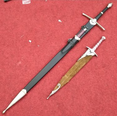 LOTR ARAGORN STRIDER SWORD W/KNIFE + STING SWORD W/SCABBARD