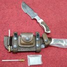 Handmade Damascus Tracker Knife Stag Handle With Tracker Handmade Damascus Tracker Knife Stag Handle With Tracker