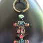 Handmade Vintage RACE CAR Antiqued BRONZE Pendant Necklace with Earrings