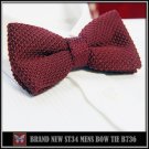 BRAND NEW WINE KNITTED LUXURY TUXEDO MENS BOW TIE B736