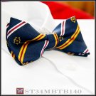 *BRAND NEW* MULTI CLR STRIPE JACQUARD MENS BOW TIE B140