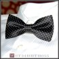 *BRAND NEW*BLACK&SMALL WHITE POLKA DOT BOYS BOWTIE B055