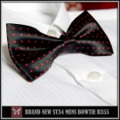 *BRAND NEW* BLACK&RED SMALL DOT TUXEDO MENS BOWTIE B355