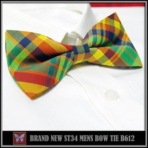 *BRAND NEW* MULTI-COLOR INDIVIDUAL CHECKED TUXEDO MENS BOW TIE B612