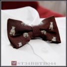 *BRAND NEW* CUTE BEAR BROWN JACQUARD BOYS BOWTIE B044