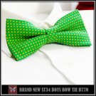 *BRAND NEW* YELLOW POLKA DOT GREEN COTTON BOYS TUXEDO BOW TIE B770