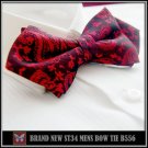 *BRAND NEW* MIDDLE RED PAISLEY JACQUARD LUXURY TUXRDO MENS BOW TIE B556
