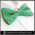 BRAND NEW TURQUOISES UNIQUE CHECKED MEN'S TUXEDO BOW TIE B672
