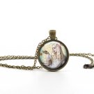 Alice in Wonderland Necklace Pendant - White Queen - Vintage Princess Jewellery