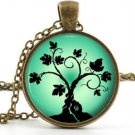 Green Tree of Life Pendant - Necklace - Antique Mythology Art Picture Jewellery