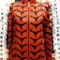 Womens Red Leather Leaf Jacket