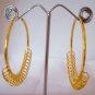 Big Large Celebrity Gold Plated Hoop Circle Earrings