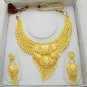 South Indian Gold Plated Choker Necklace Antique Vintage Style Jewelry Set