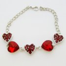 Stunning  Designer 925 Sterling Silver Bracelet with Ruby