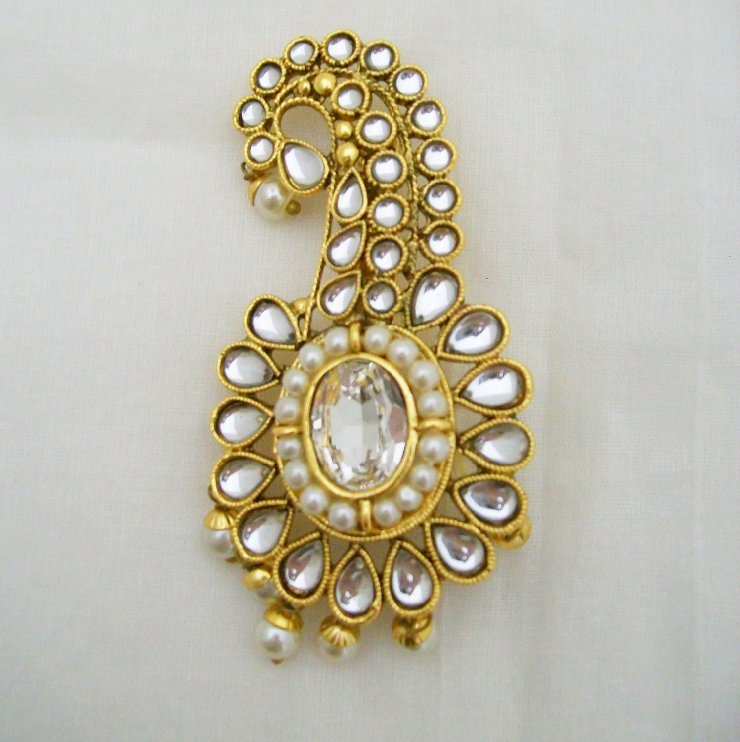 Kalgi Sarpech Turban Jewel Pin Indian Sikh Wedding Groom Jewelry