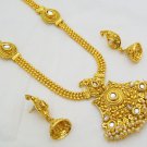 Rani Haar Long Pearl Gold Plated Necklace Set Traditional Indian Ethnic Jewelry
