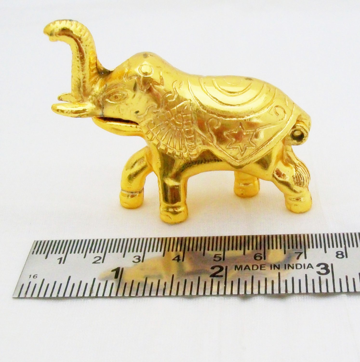 Antique Elephant Sindoor Box Kumkum Dabbi Turmeric Chandan Powder Container Holder for Bride Pooja