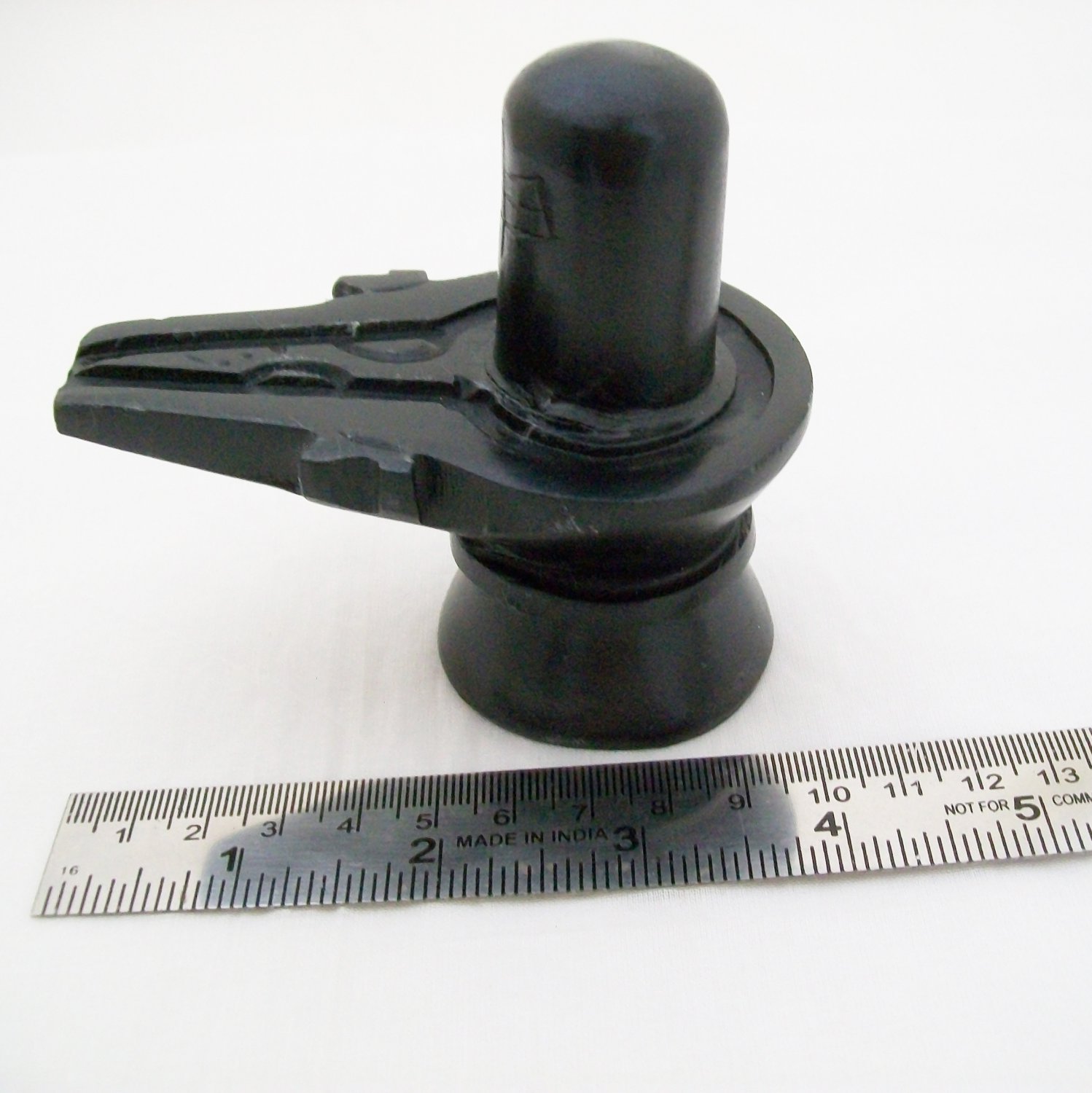 4 Inch Black Marble Stone Shivling Statue Shiva Lingam Mahadev Home Temple Puja India Big Large Size