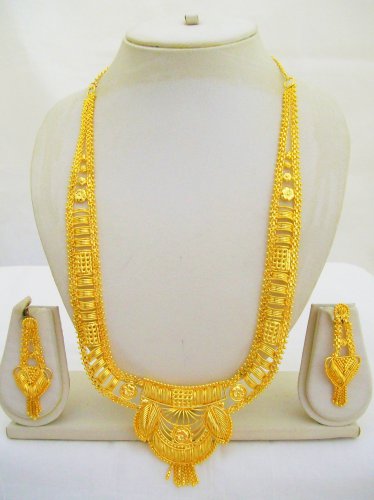 Gold Plated Indian Rani Haar Necklace 