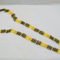 Bridal 22K Gold Plated Mangalsutra Flower Pattern Beaded Long Filigree Pendant Necklace