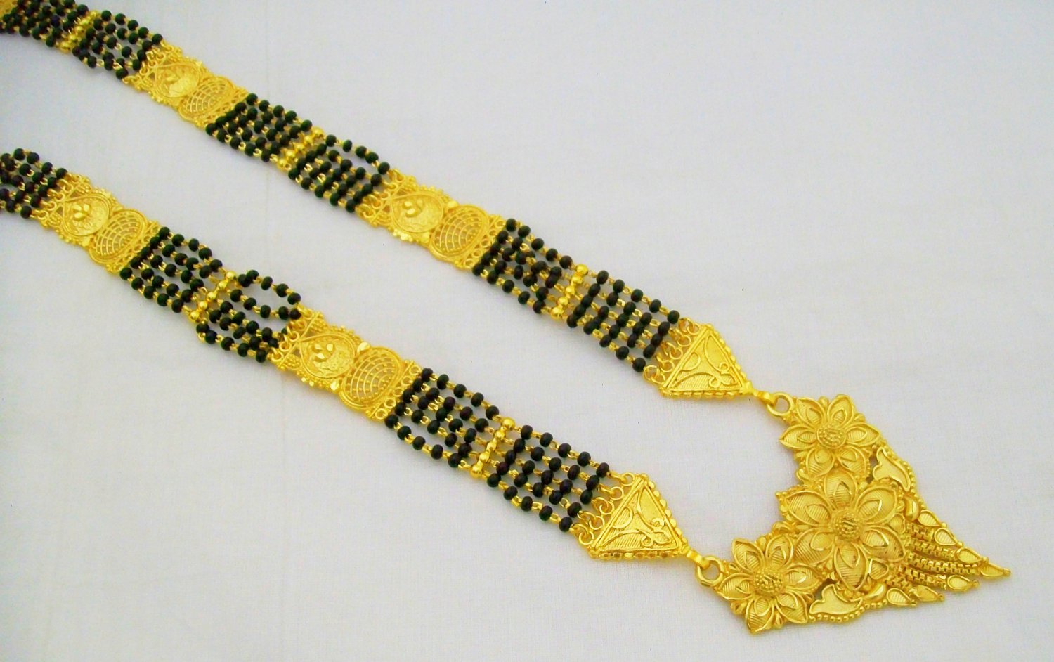 long gold plated mangalsutra