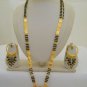 Laxmi Gold Plated Mangalsutra Necklace Earring Set Indian Bridal Jewelry