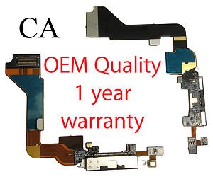 Black IPhone 4 DOCK CHARGING CHARGER PORT CONNECTOR FLEX CABLE REPLACEMENT PART