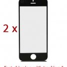 2 x new iPhone 5 Front Display Black Outer Glass Lens Assembly Replacement Part