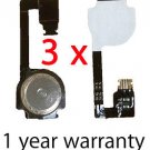 3 pieces IPHONE 4 HOME BUTTON BOARD FLEX CABLE REPLACEMENT REPAIR PART