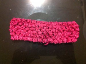 Dark Pink Crochet Headband