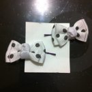 White Bow Pins