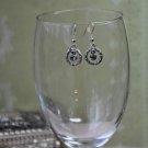 Silver Hoop Crystal Earrings
