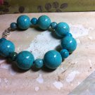 Blue Turquiose Chunky Bead Bracelet