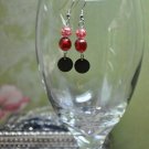 Shimmer Red and Bronze Earrings