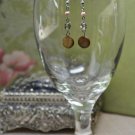 Silver Czech Glass Bead Earrings With Light Pink Pearls and Round Disc Beads