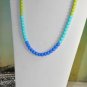 Blue Spring Bead Necklace Jewelry Set
