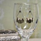 Bohemian Brown Swarovski Crystals Chandelier Earrings Handmade by Studio Bead Artist