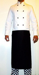 L&G Uniforms CHEF'S pack 2 pants trousers 2 waist aprons 100% cotton drill