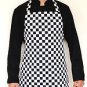 Black&White CHEF bib apron 100% cotton L&G Uniforms